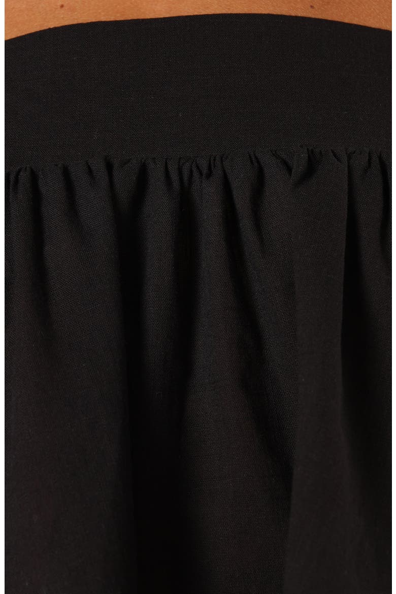 Raye Ruffle Strap Crop Sleeveless Top, Alternate, color, BLACK