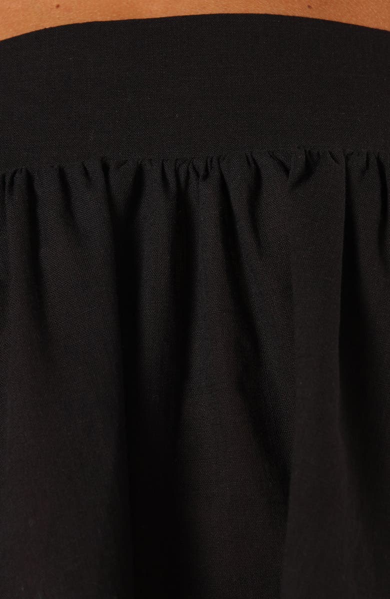 Petal & Pup Raye Ruffle Strap Crop Sleeveless Top, Alternate, color, Black