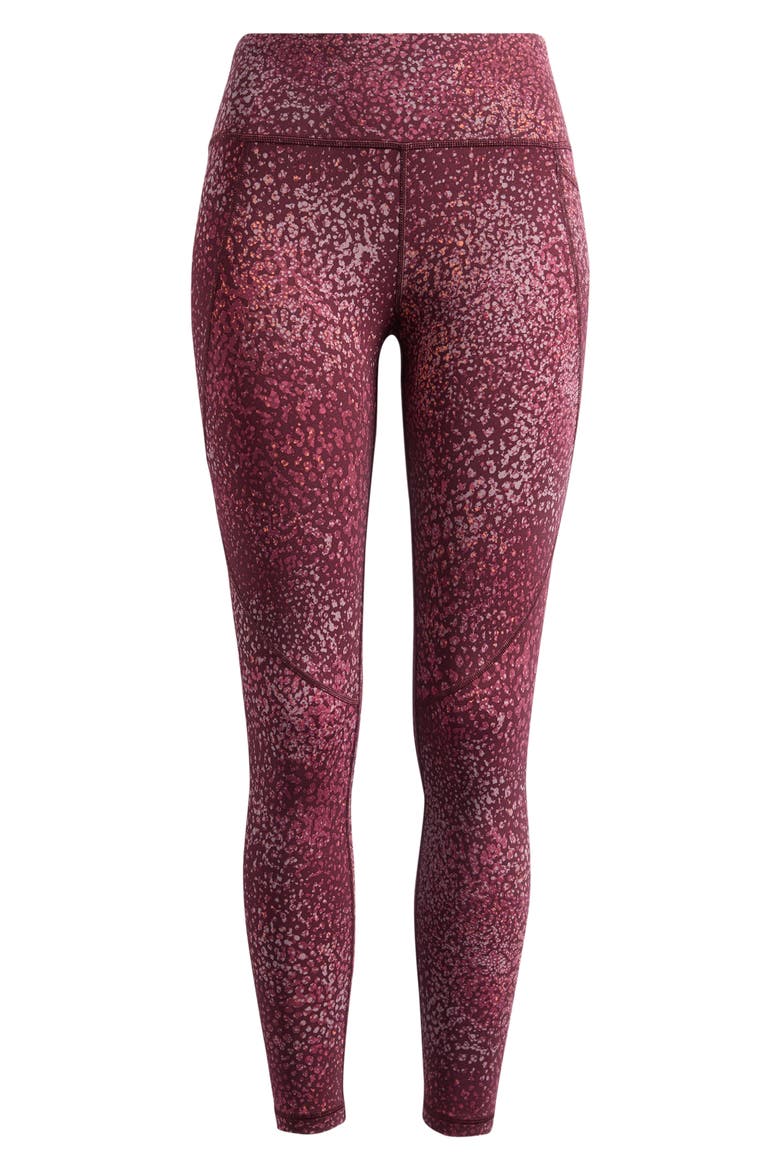 Power 7/8 Workout Pocket Leggings, Alternate, color, RED DOT TERRAIN PRINT