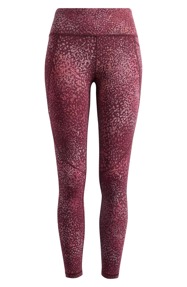 Sweaty Betty Power 7/8 Workout Pocket Leggings, Main, color, Red Dot Terrain Print