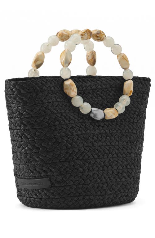 Helen Kaminski Nacre Basket Bag In Charcoal/natural