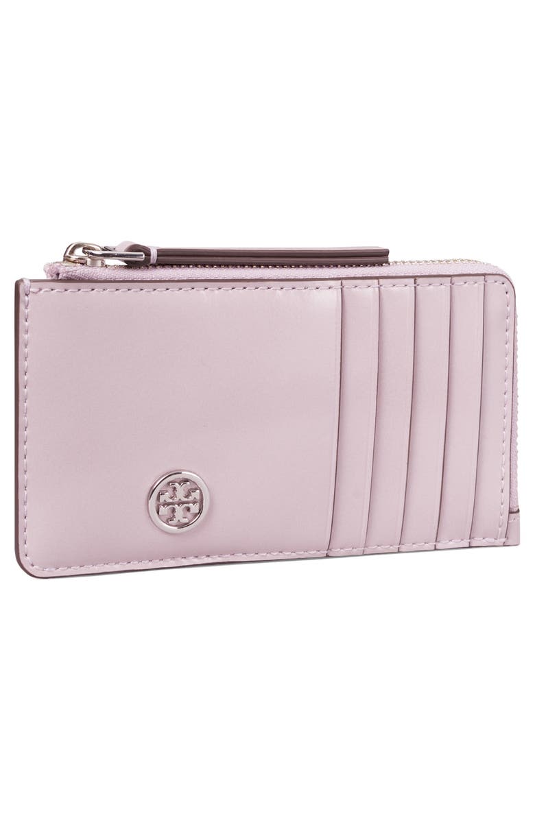 Tory Burch Robinson Spazzolato Leather Card Case, Alternate, color, 