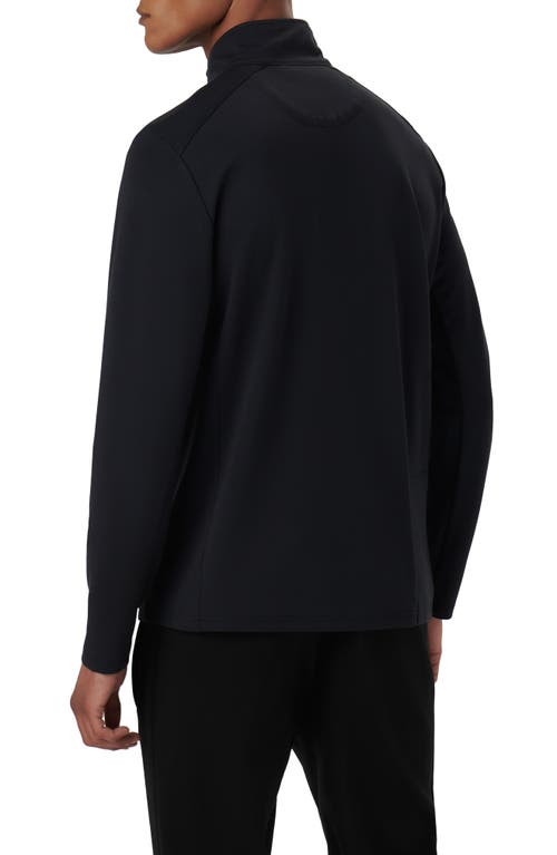 Bugatchi Quarter Zip Pullover In Black