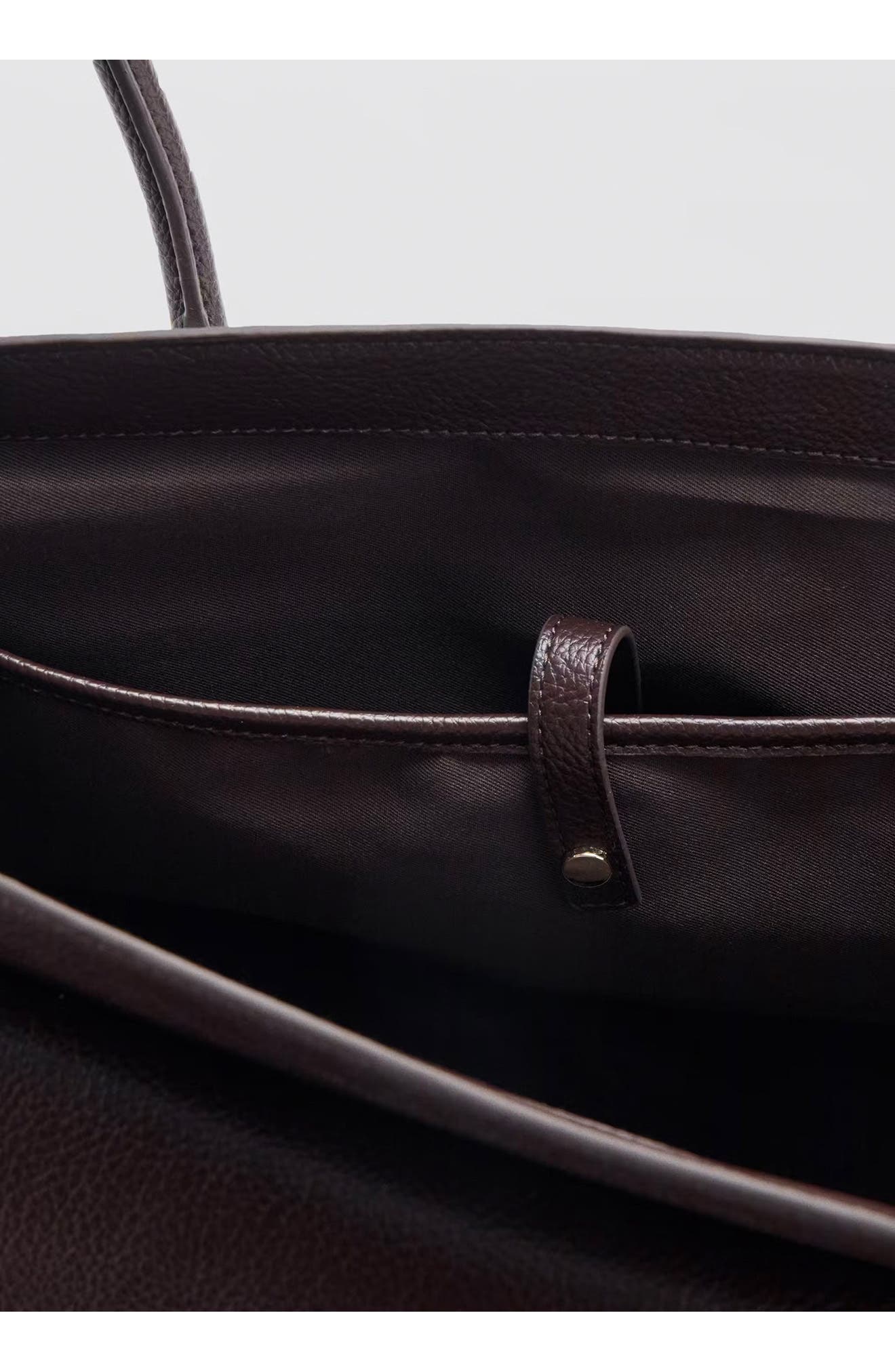 Medium City Faux Leather Satchel, Alternate, color, CHOCOLATE