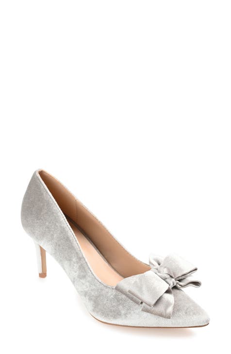 Ladies grey pumps best sale