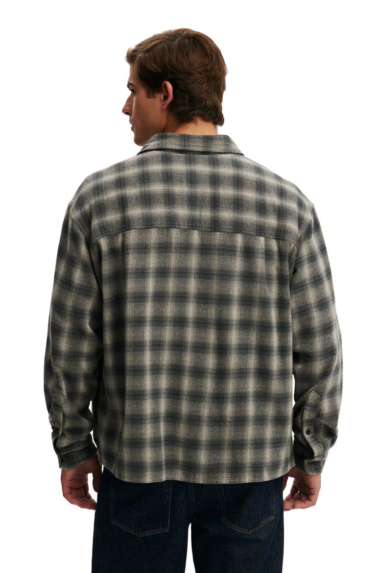 Men's Richmond Long Sleeve Shirt, Alternate, color, Charcoal Ombre Check