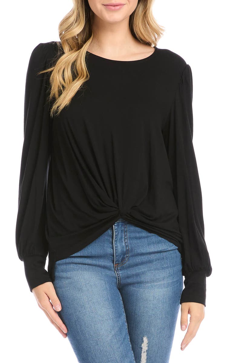 Karen Kane Twist Front Long Sleeve Top, Main, color,