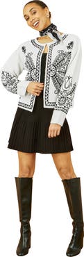 Yumi Knitted Folk Edge To Edge Cardi