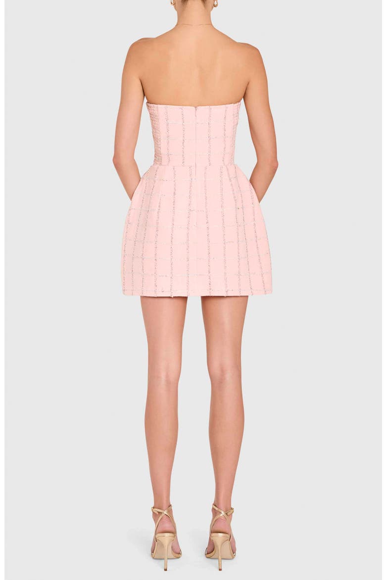 Metallic Windowpane Plaid Cocktail Romper, Alternate, color, MCH