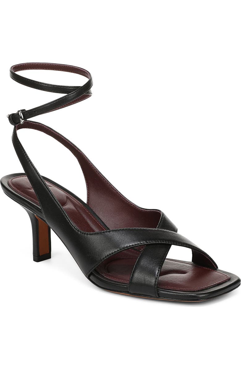 Vince Lola Leather Sandal, Main, color, Black