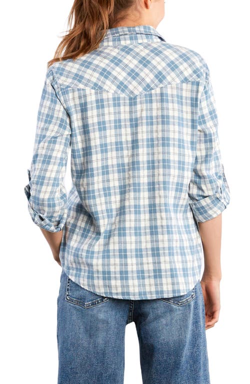 Billy T Over The Moon Oversize Cotton Flannel Button-up Shirt In Blue