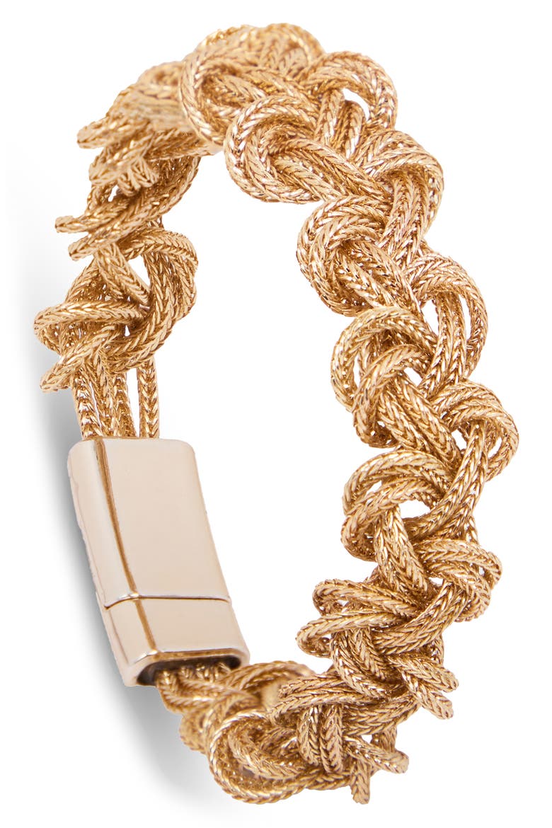 Woven Chain Magnetic Bracelet, Main, color, GOLD