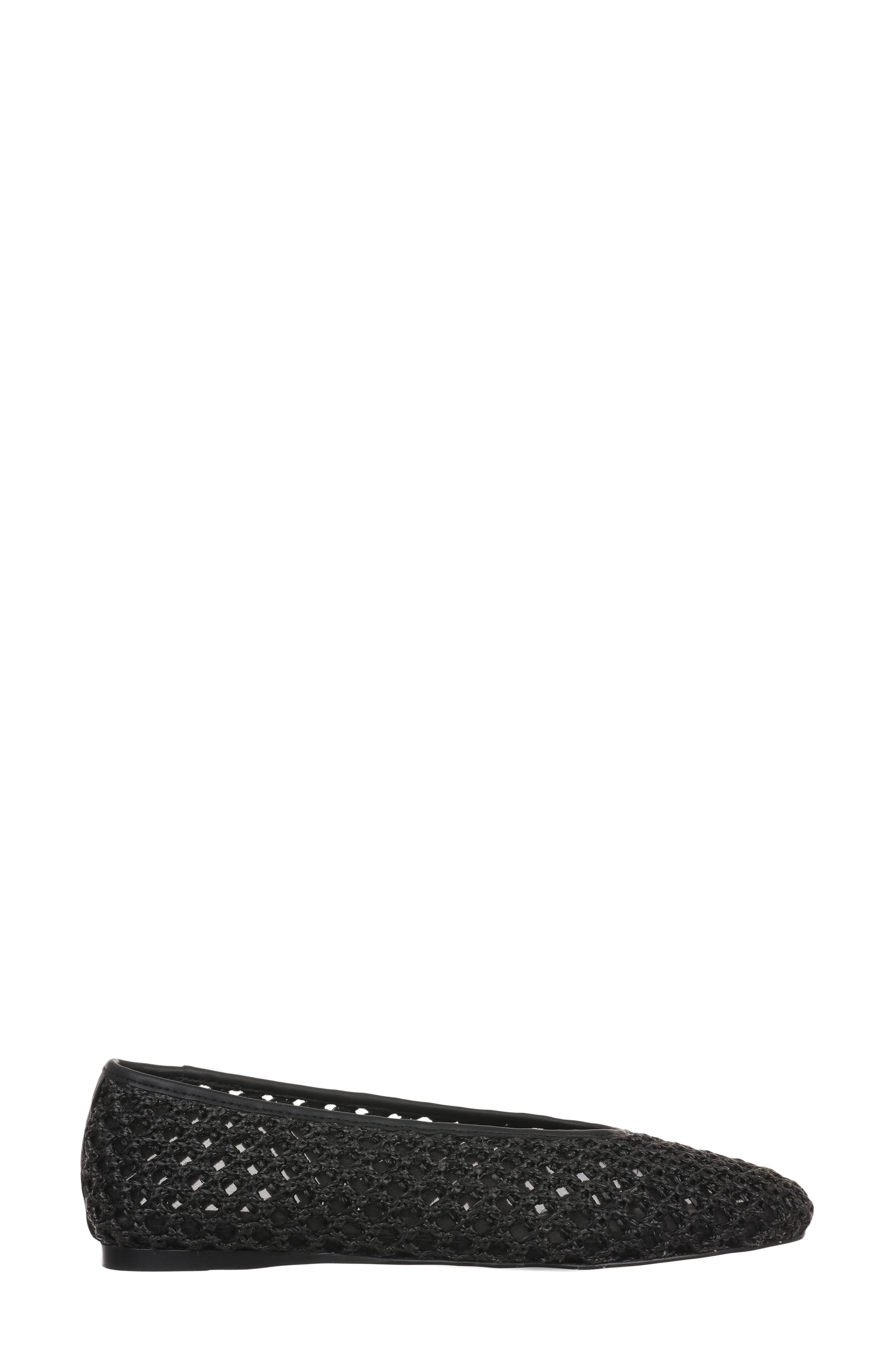 Nordstrom Maddox Raffia Flat, Alternate, color, Black Raffia