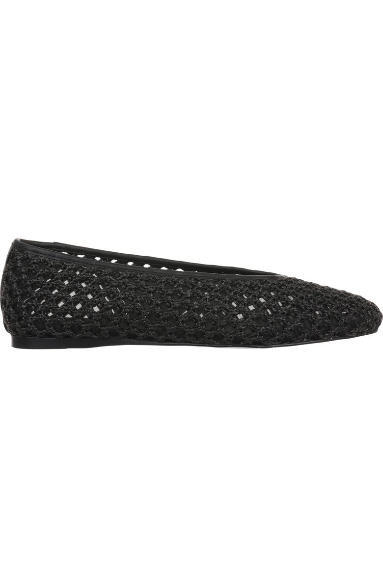Nordstrom Maddox Raffia Flat, Alternate, color, Black Raffia