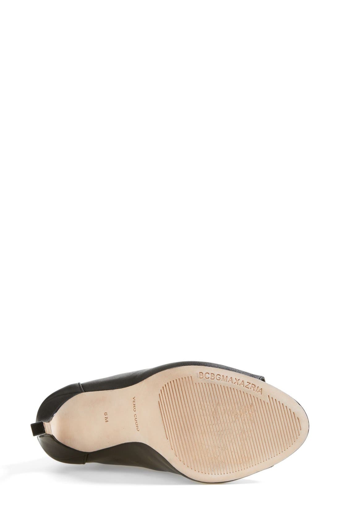 'Jase' Peep Toe Bootie, Alternate, color, BLACK
