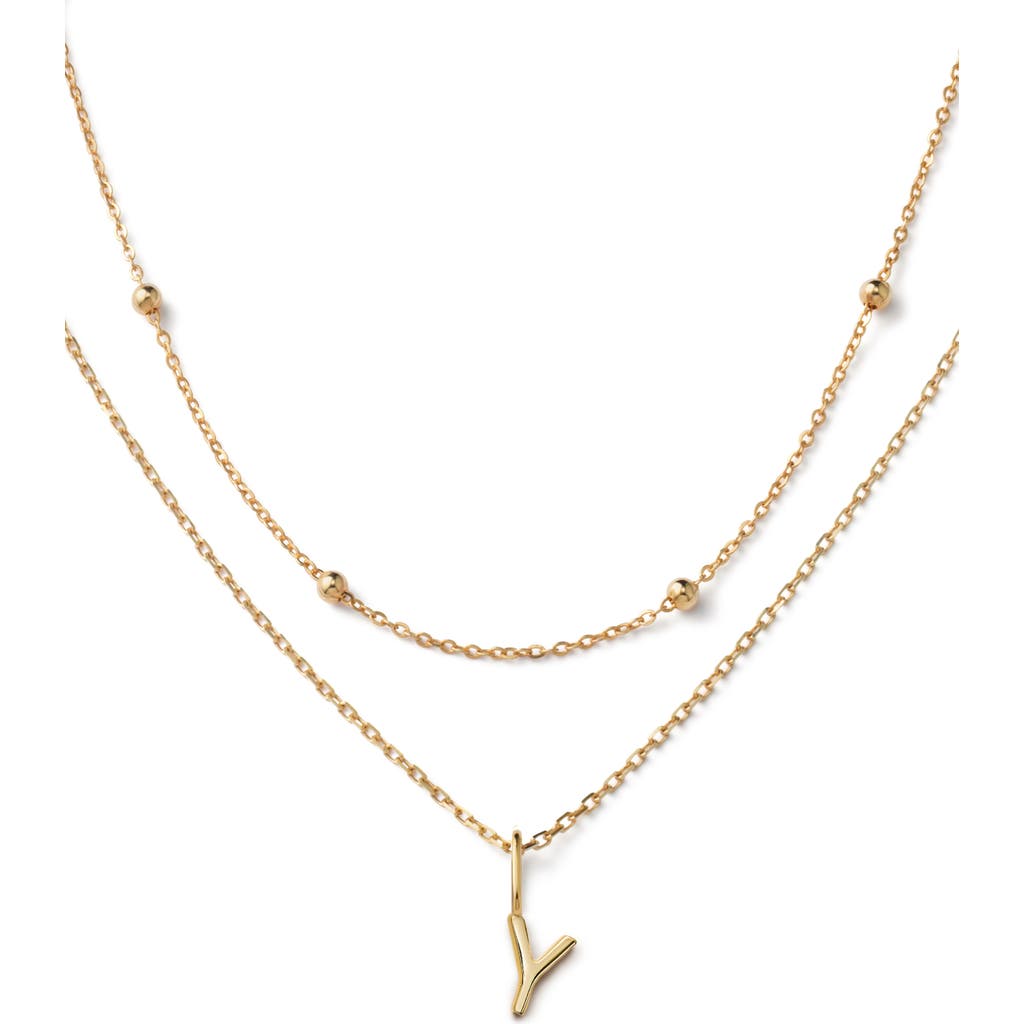 Ana Luisa Gold Layered Letter Necklace
