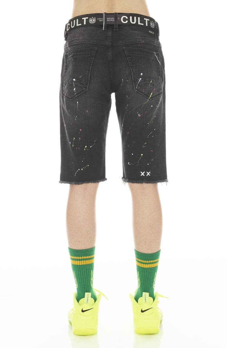 Cult of Individuality Rocker Belted Denim Shorts, Alternate, color, Artist