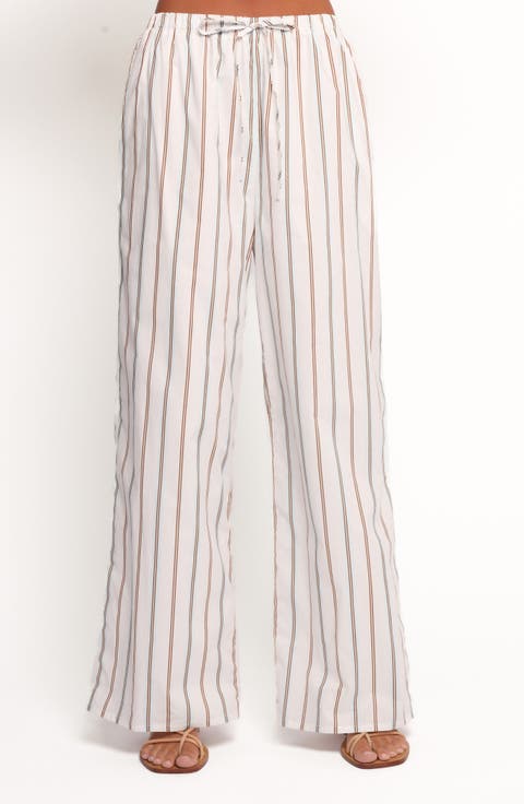 Ember Stripe Drawstring Cotton Pants
