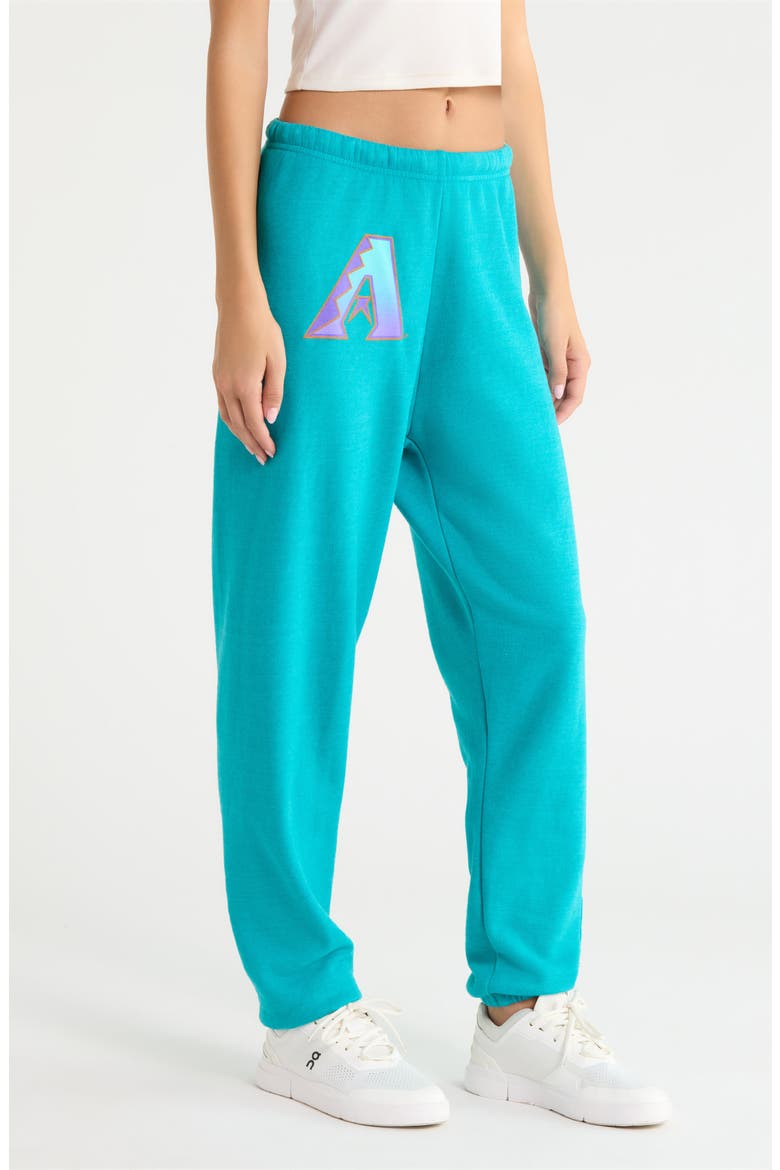 Arizona Diamondbacks Logo Sweatpants, Alternate, color, TEAL