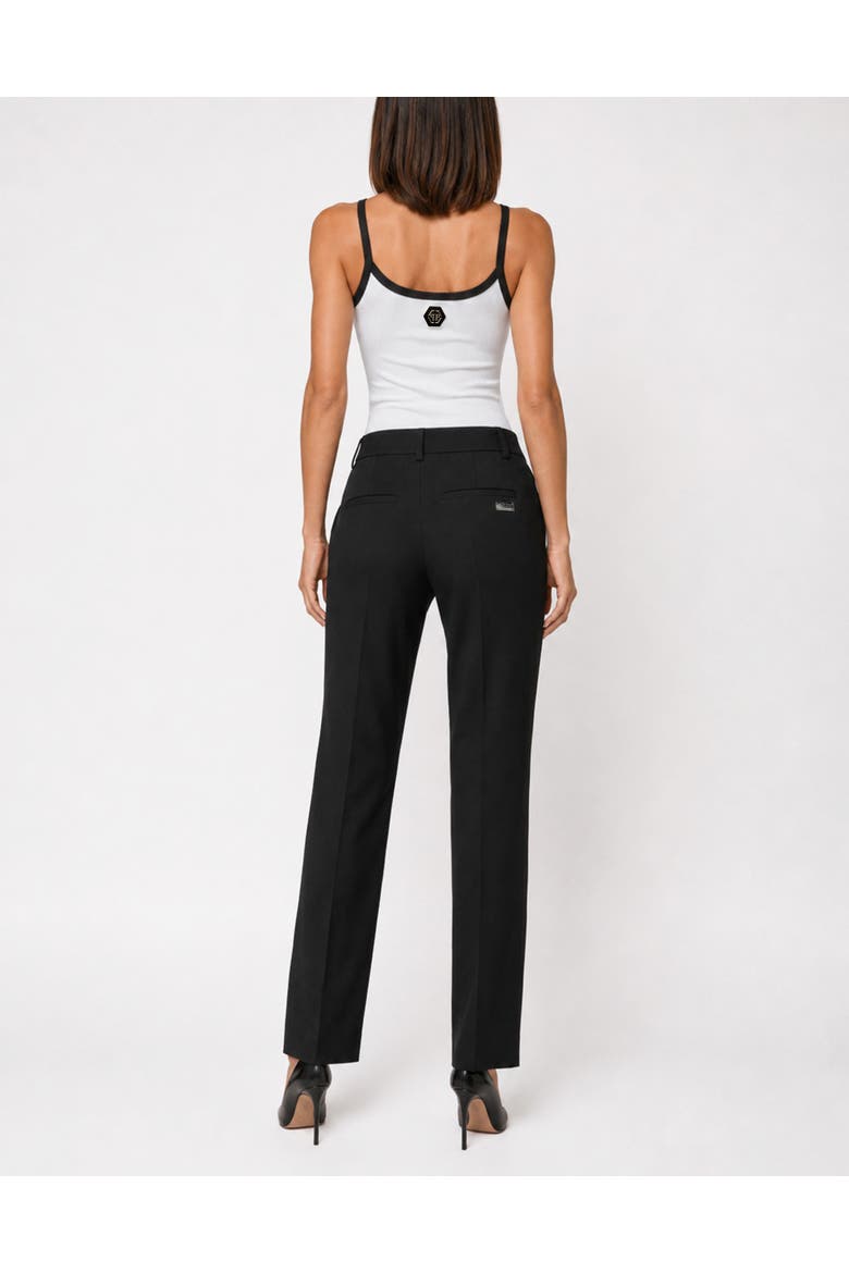 Trousers Straight Fit Women, Alternate, color, black