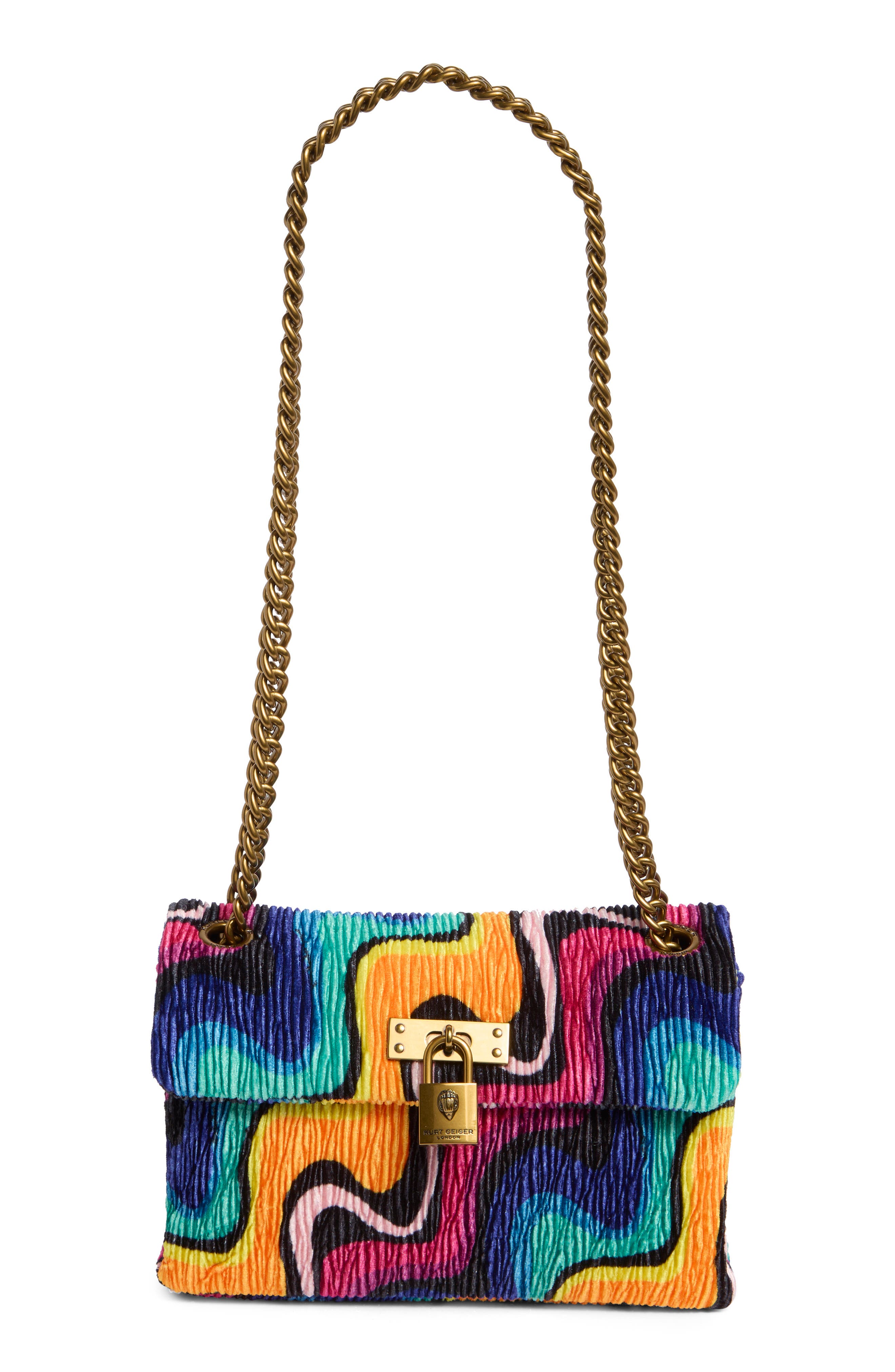 Kurt Geiger London Velvet Mini Brixton Crossbody Bag, Main, color, 