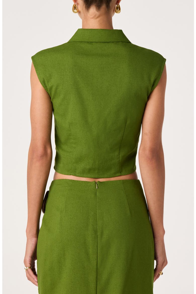 Onyx Buttoned Top, Alternate, color, GREEN