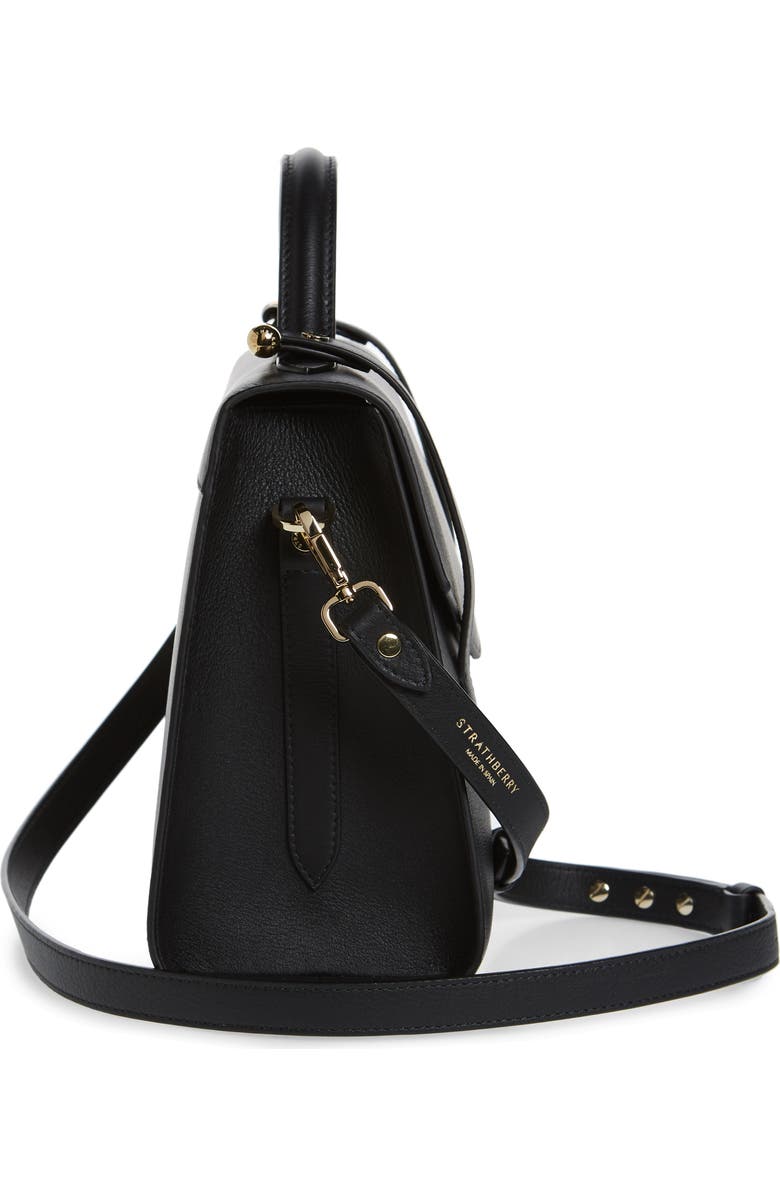 Strathberry Midi Allegro Calfskin Leather Satchel, Alternate, color,