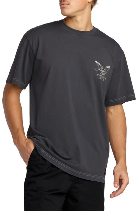 Bird of Prey Oversize Cotton Graphic T-Shirt