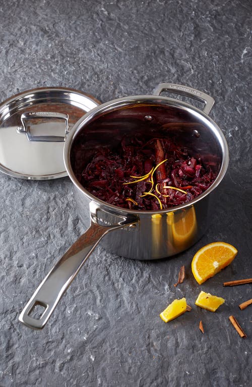 Le Creuset 3-ply Stainless Steel Saucepan With Lid Helper Handle 18cm In Stainless Steel
