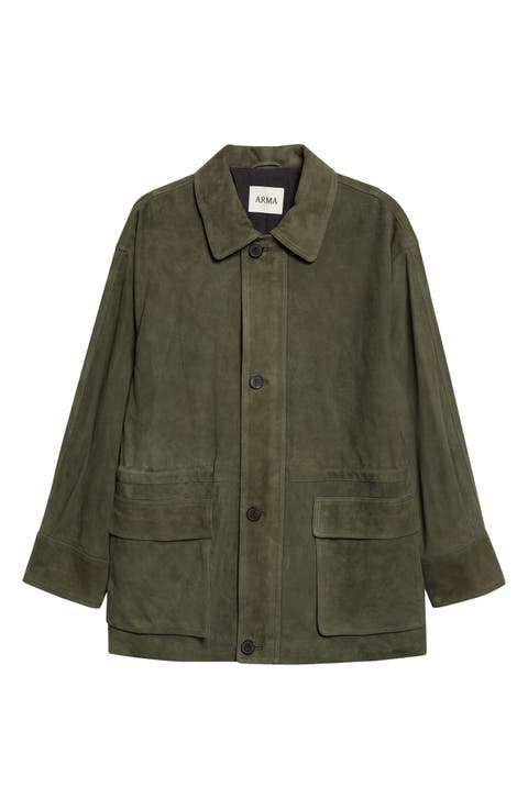 Maeve Lambskin Suede Field Jacket