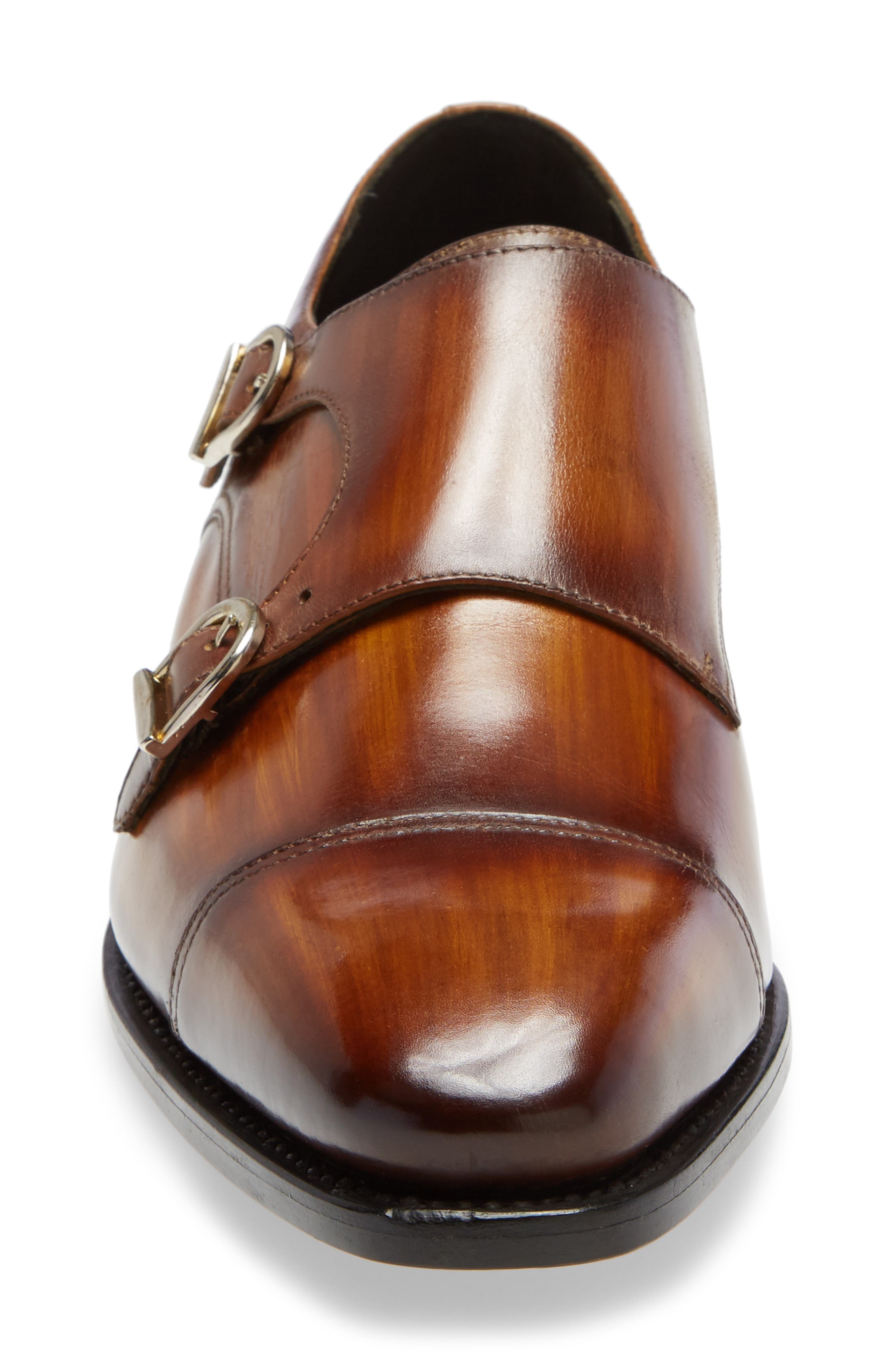 Regal Double Monk Strap Shoe, Alternate, color, BROWN