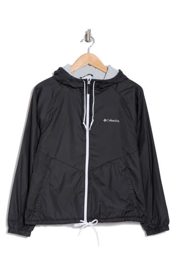 Columbia May Valley Ii Lined Windbreaker Jacket In Black/cirrus Grey