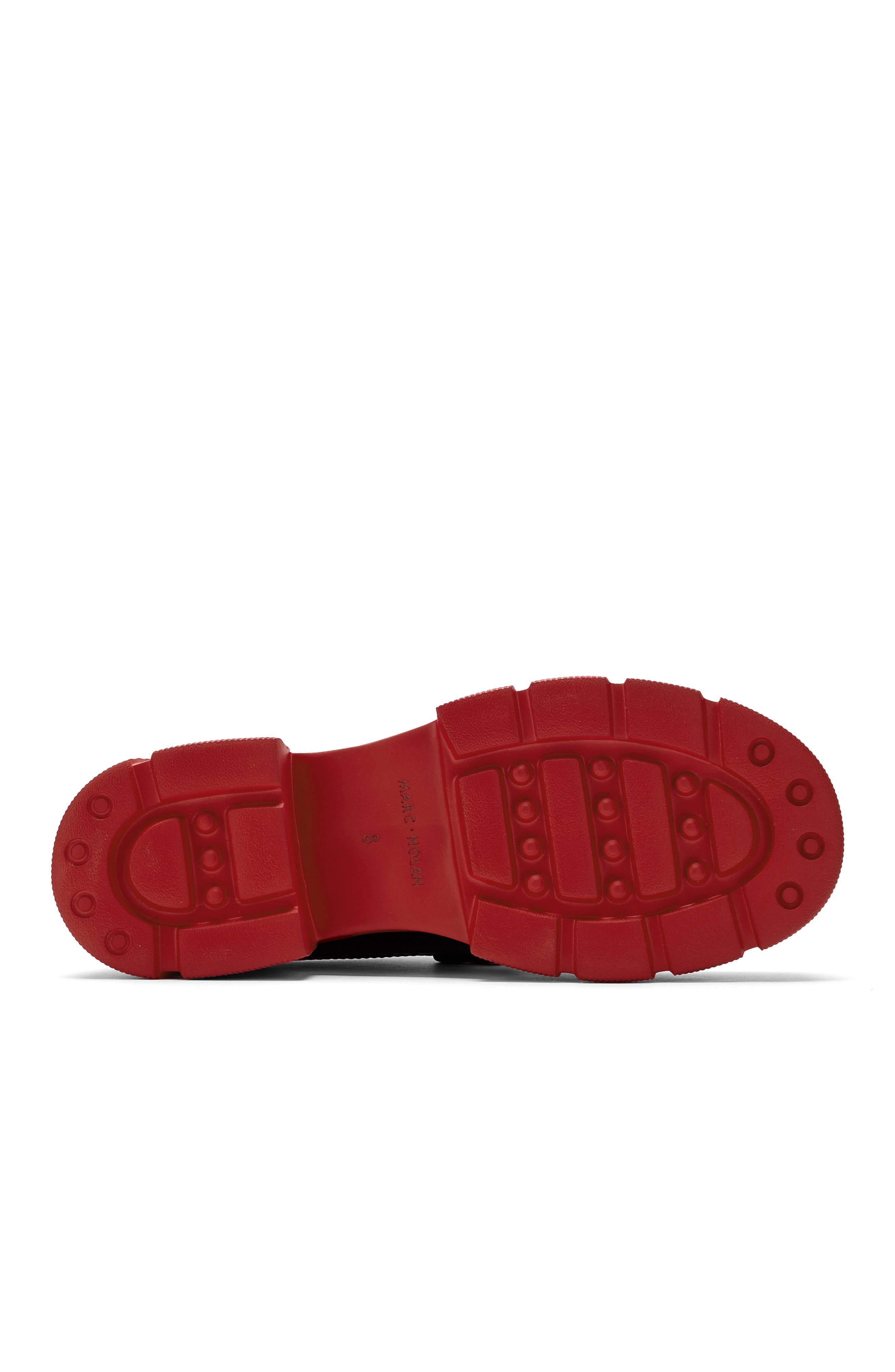 MARC NOLAN Ms. Alexander Leather Lug Wingtip Derby, Alternate, color, Black/Red