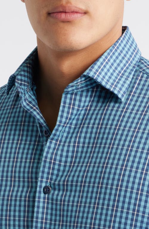 Johnnie-o Kenney Check Stretch Button-up Shirt In Pink