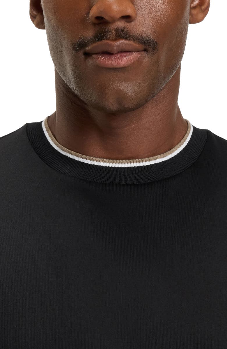 BOSS Tames Tipped Crewneck T-Shirt, Alternate, color, Black