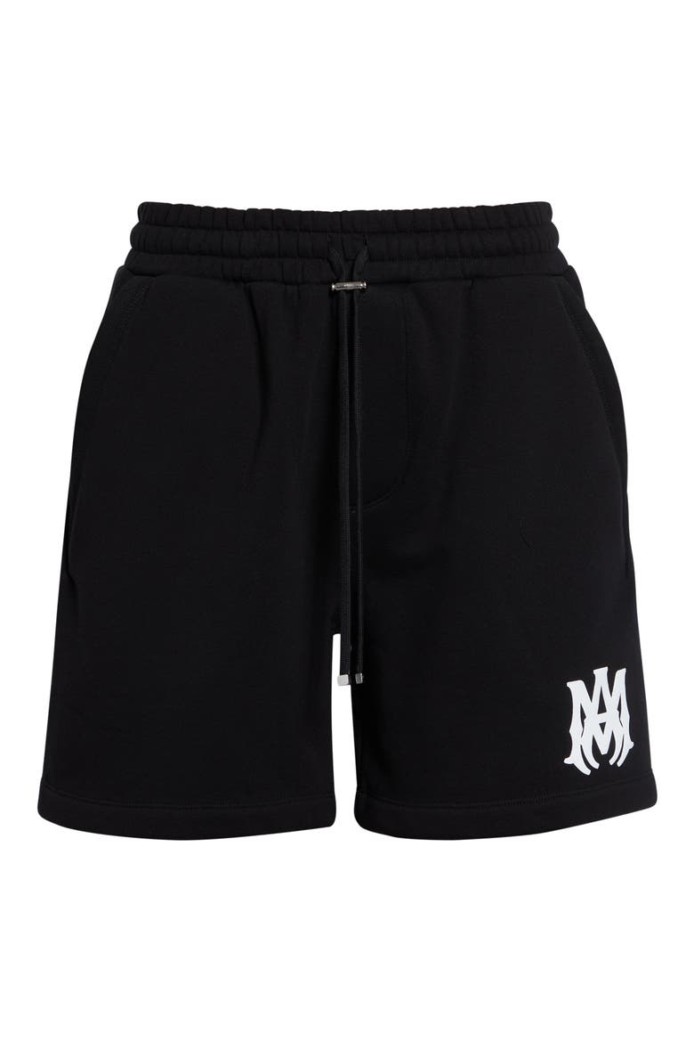 Core Logo Embroidered Sweat Shorts, Alternate, color, BLACK