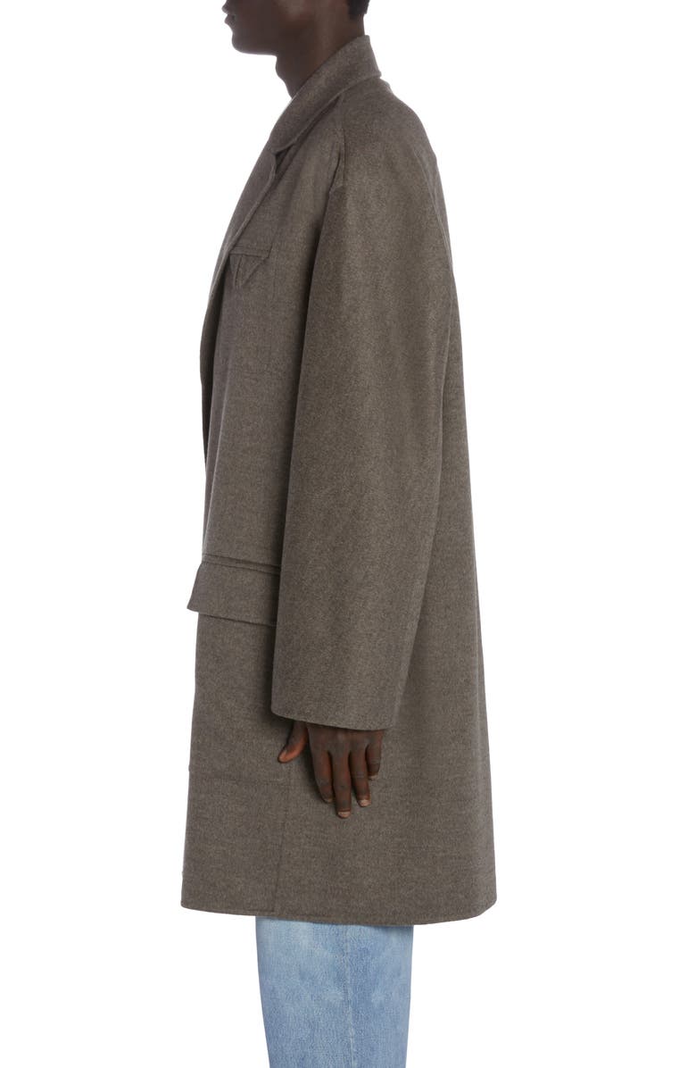 Bottega Veneta Double Face Wool & Cashmere Topcoat, Alternate, color, Peppercorn Melange