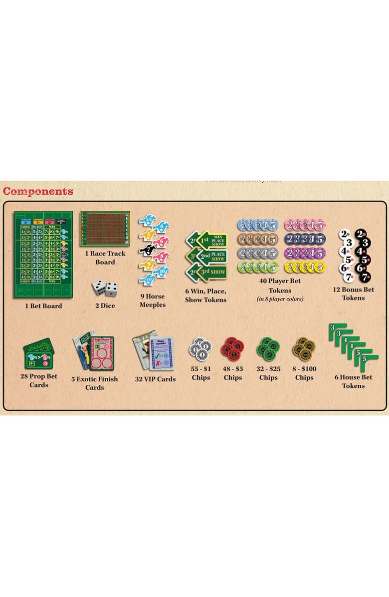 Alderac Entertainment Group (AEG) Horse Racing Betting Board Game, Alternate, color, Multicolored