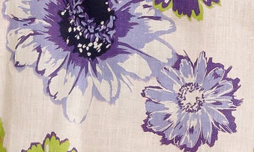 The Lazy Poet Amelie Floral Linen Pajamas In White