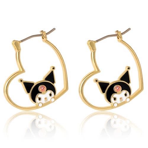 Hello Kitty Gold-tone Flash-plated Earrings In Multi