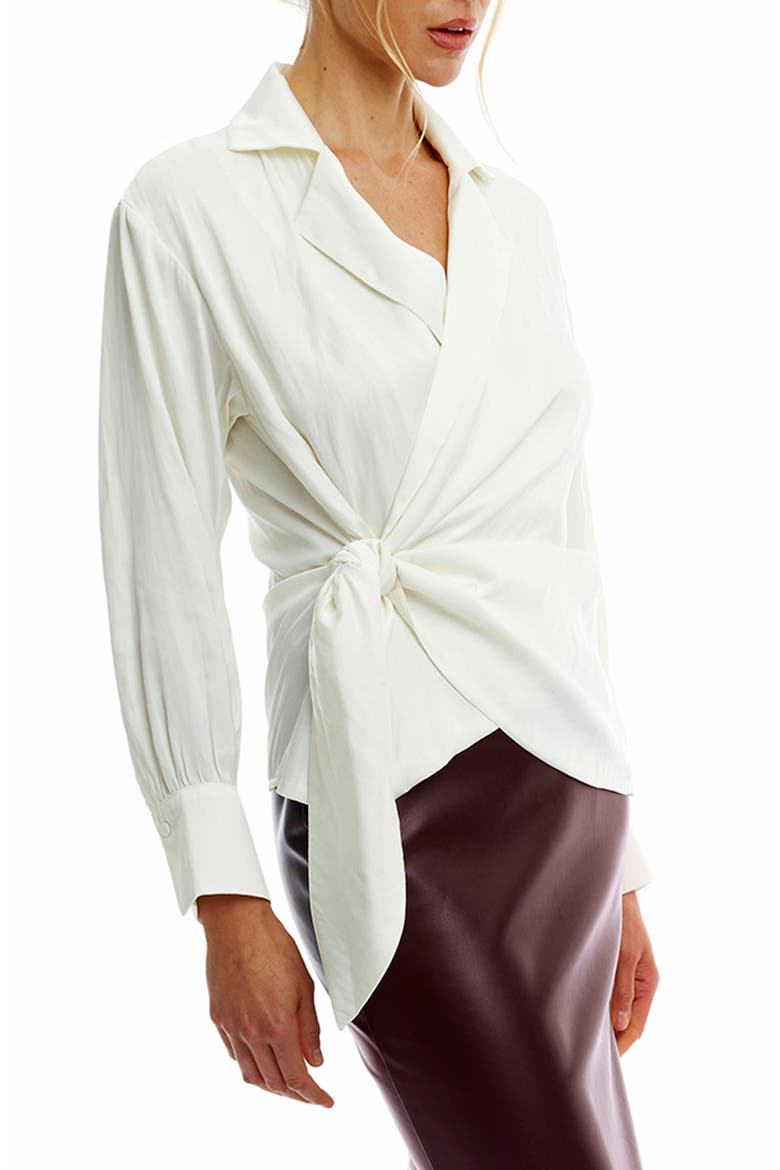 Faith Long Sleeve Wrap Top, Alternate, color, IVORY