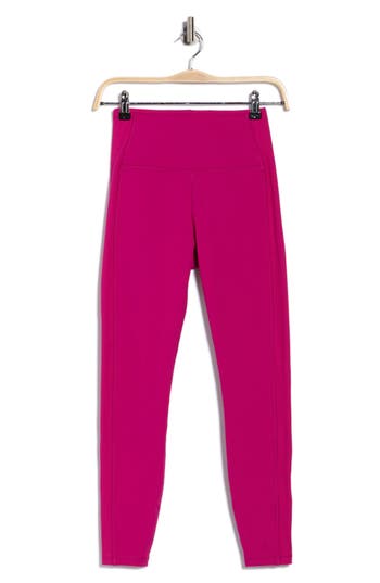 X By Gottex Rib Insert Activewear Leggings In Purple