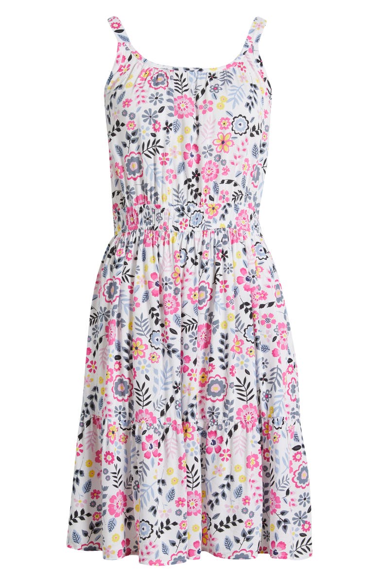 beachlunchlounge Luella Ruched Waist Sundress, Alternate, color, Bubble Gum