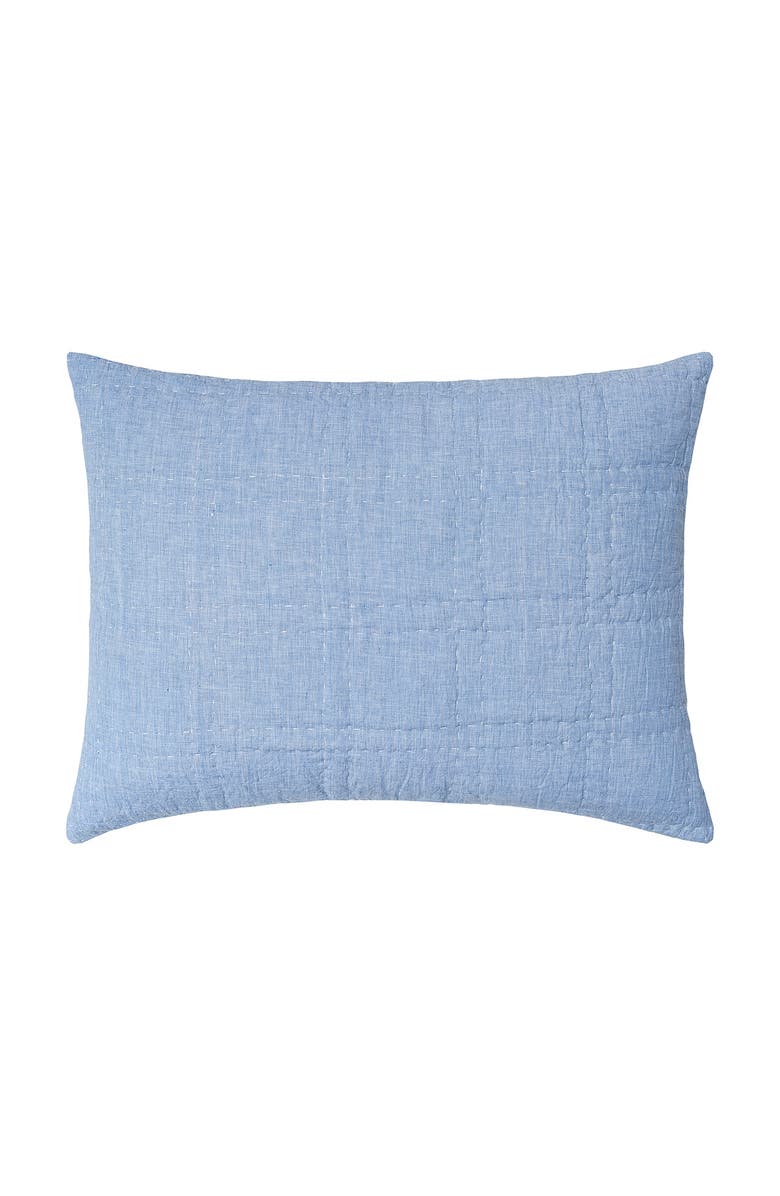 carol & frank 26" x 26" Hugh Cotton Euro Sham - Machine Washable, Alternate, color, Blue
