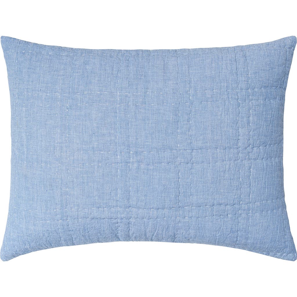 Carol & Frank 20" X 26" Hugh Cotton Standard Sham In Blue