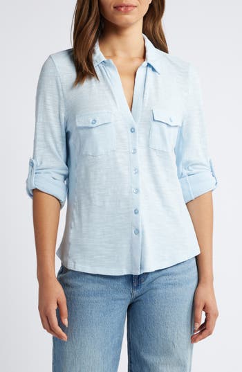 Caslon ® Roll Tab Knit Shirt