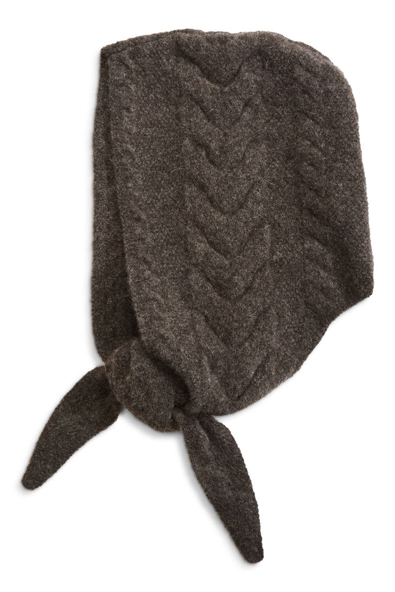 Allen Cable Knit Scarf Hat, Main, color, CHARCOAL
