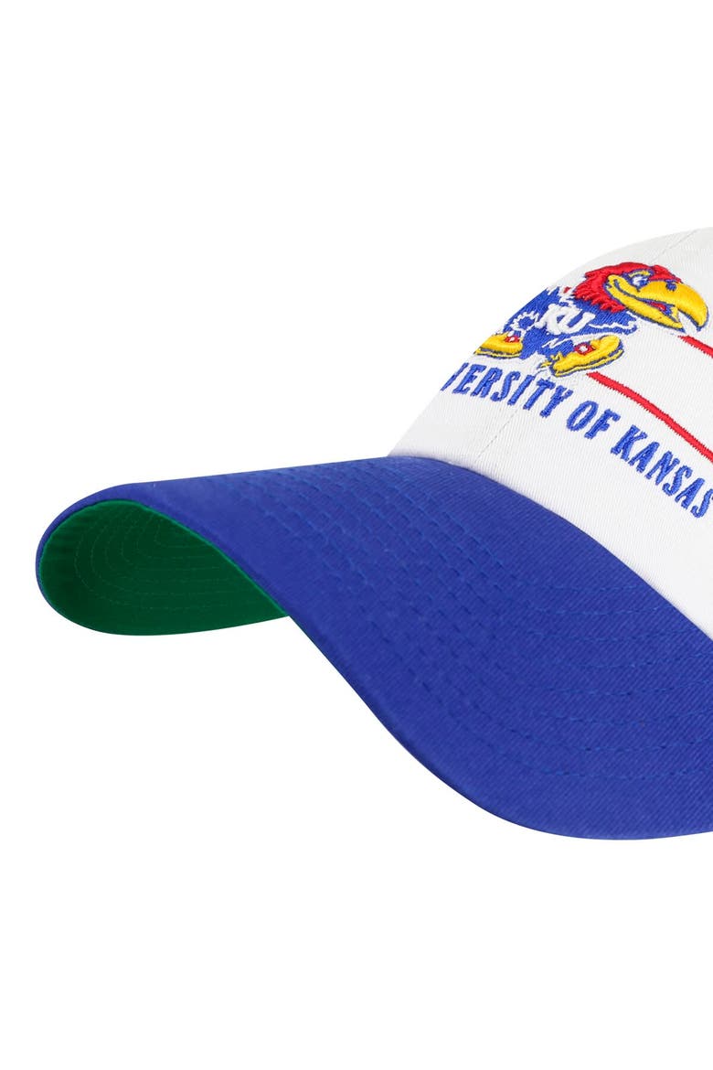 Men's '47 White Kansas Jayhawks Gridiron Clean Up Adjustable Hat, Alternate, color, White