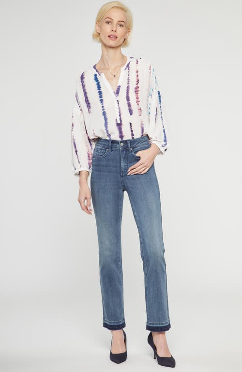Nydj Released Hem Straight Leg Jeans In Blue