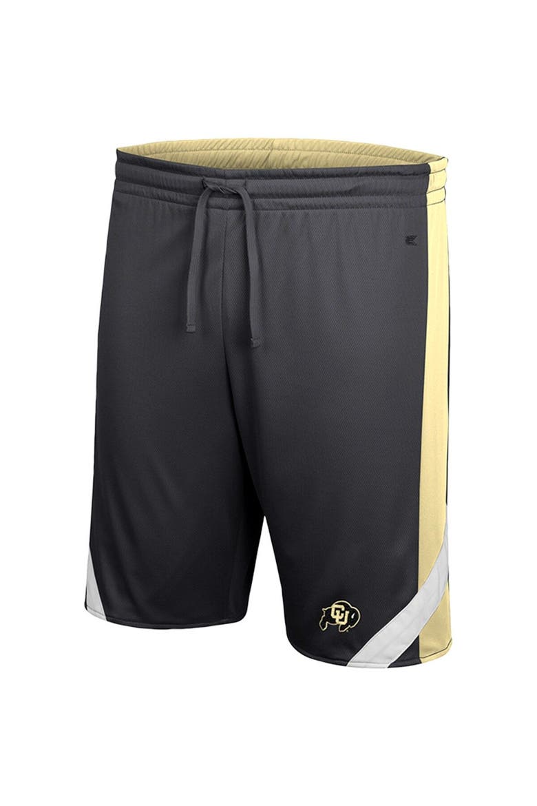 Men's Colosseum Black/Gold Colorado Buffaloes Am I Wrong Reversible Shorts, Alternate, color, Black